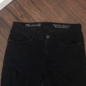 black high rise skinny jeans